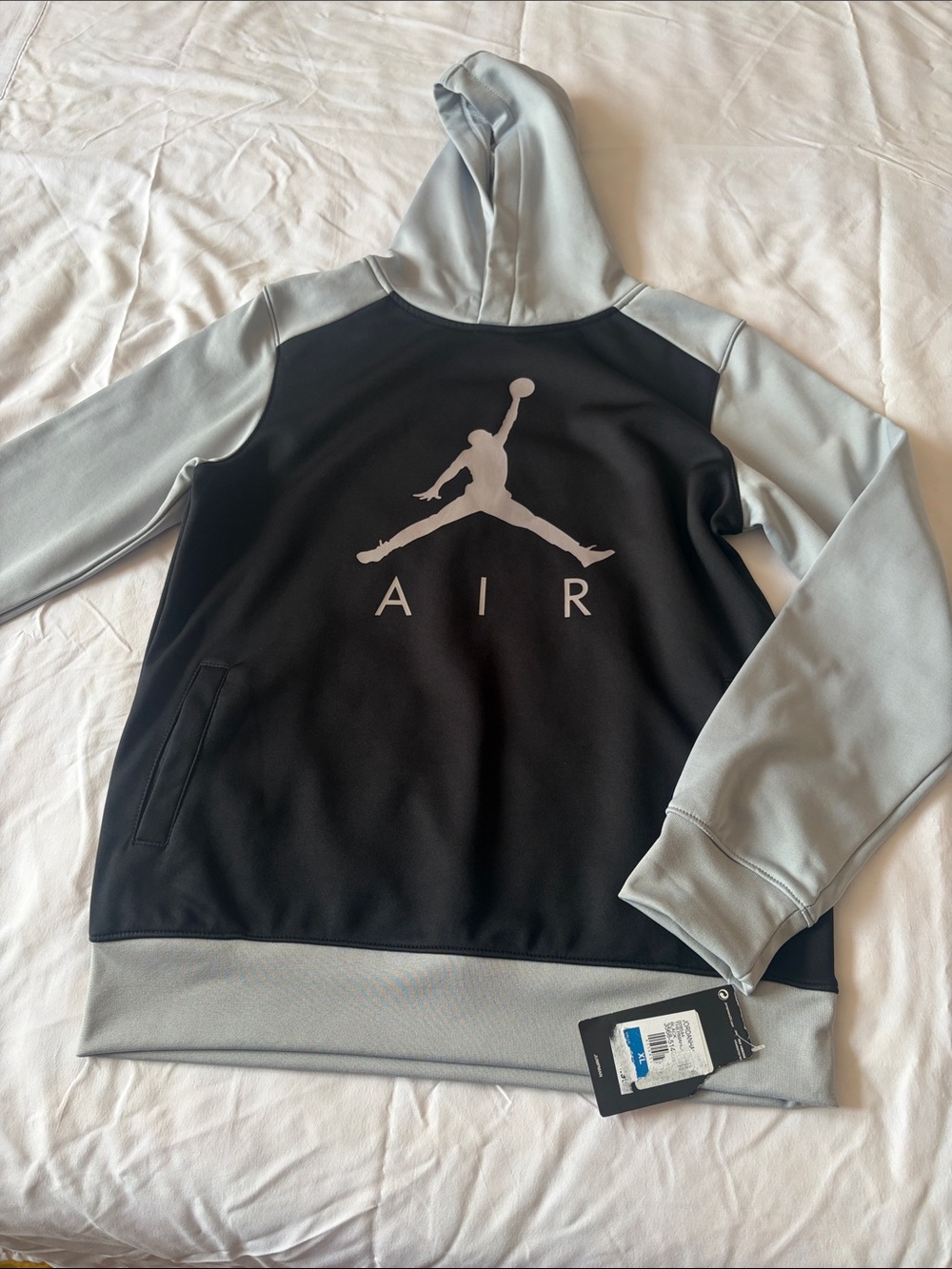 Nike AIR Black & Light Gray Pullover Hoodie